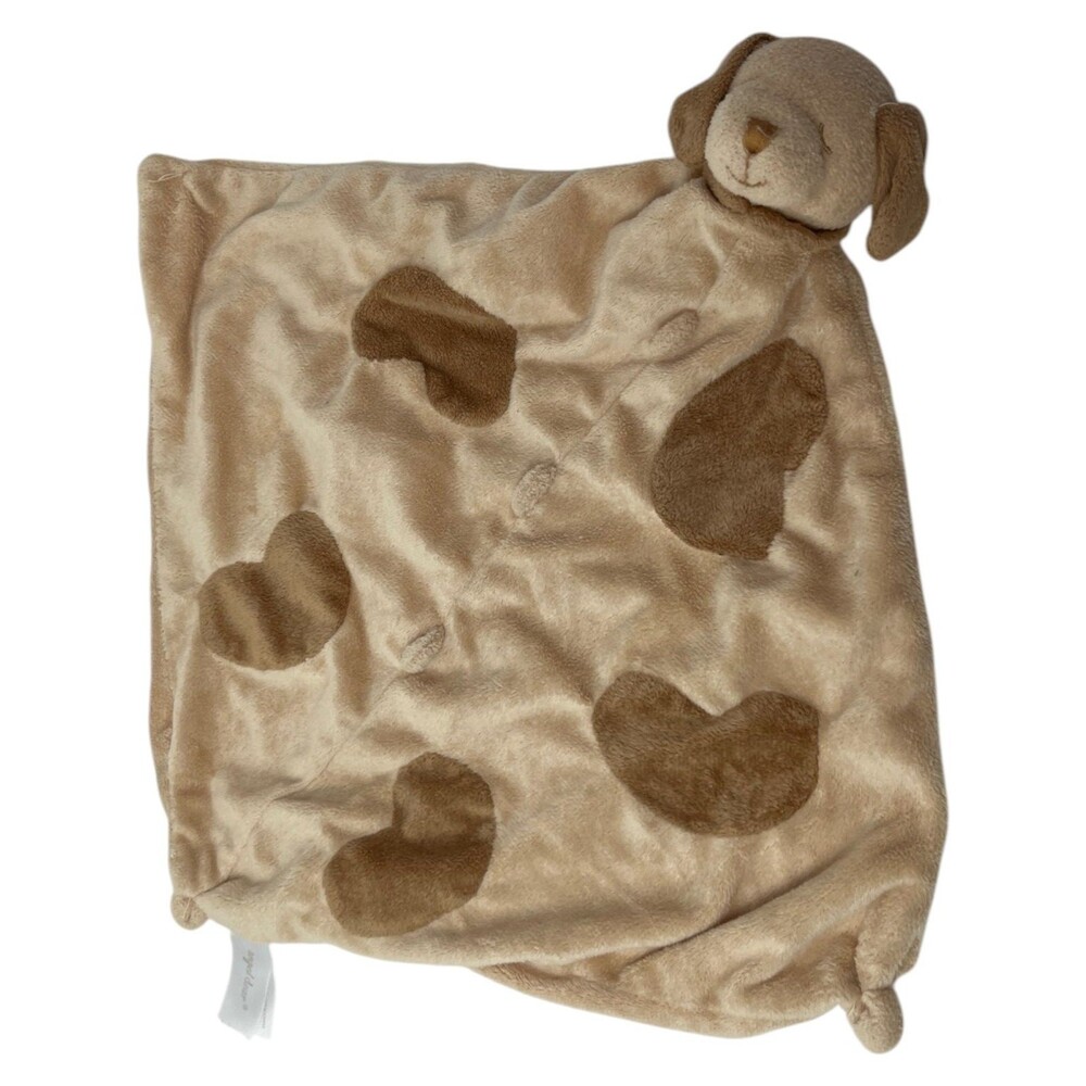 Angel Dear Puppy Lovey Security Blanket Tan Brown Spotted Unisex 12"
